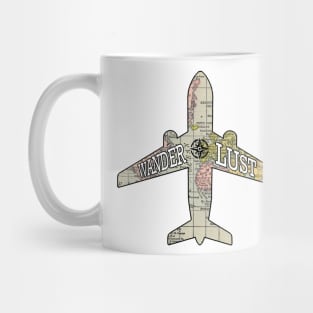 Wanderlust Airplane Mug